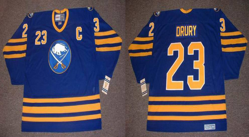 2019 Men Buffalo Sabres #23 Drury blue CCM NHL jerseys->buffalo sabres->NHL Jersey